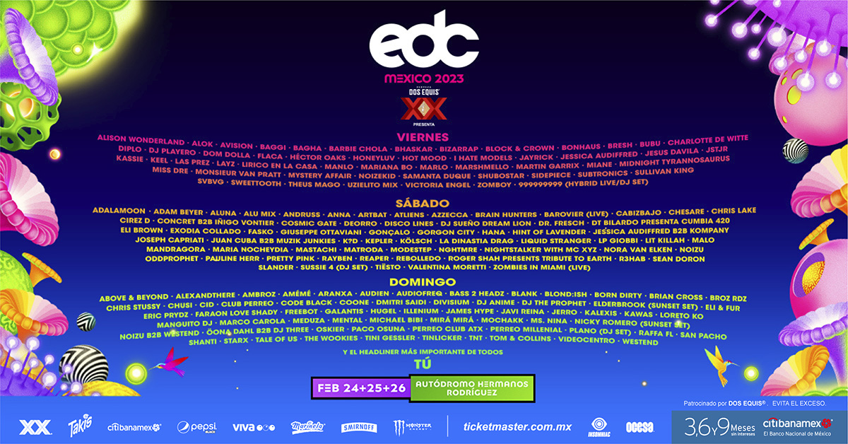 Edc Mexico 2023 Horarios Por Dia Lineup Cartel Y Escenarios De Terror 